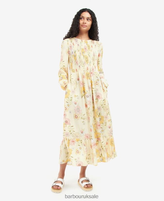Coraline Dress Barbour Women R08LB61840 Clothing Multi Light Sunflower