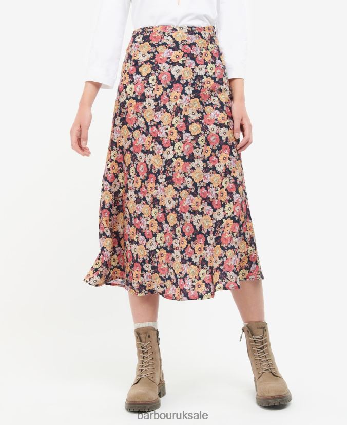 Coraline Skirt Barbour Women R08LB61827 Clothing Navy Floral