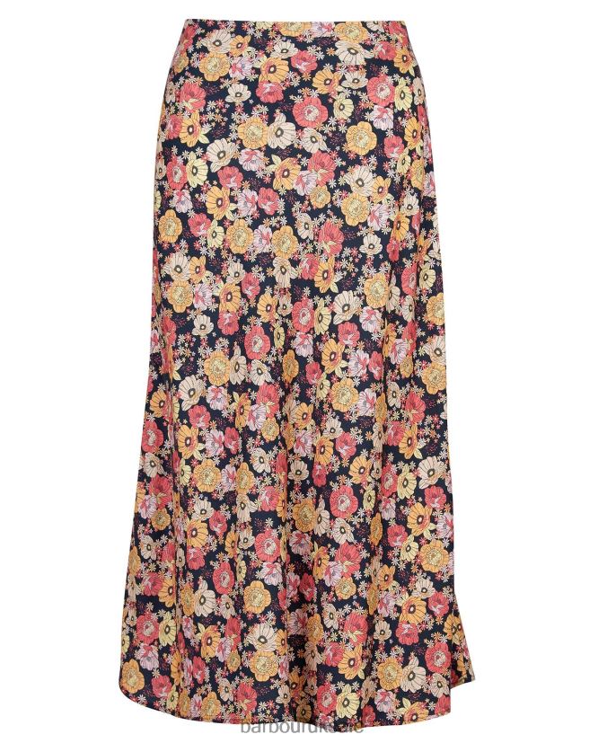 Coraline Skirt Barbour Women R08LB61827 Clothing Navy Floral