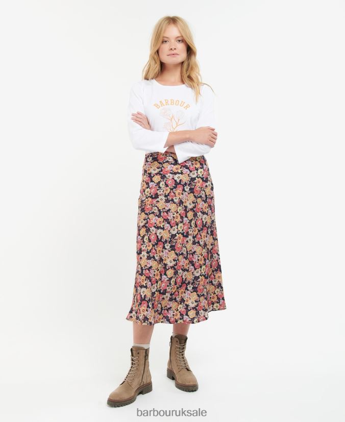 Coraline Skirt Barbour Women R08LB61827 Clothing Navy Floral