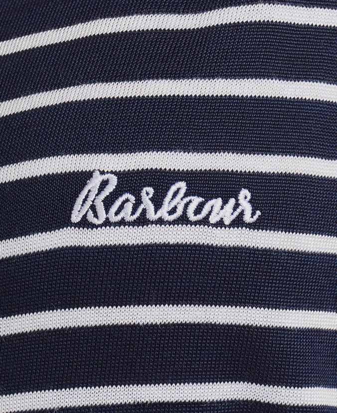 Dalmore Stripe Dress Barbour Women R08LB61826 Clothing White/Navy