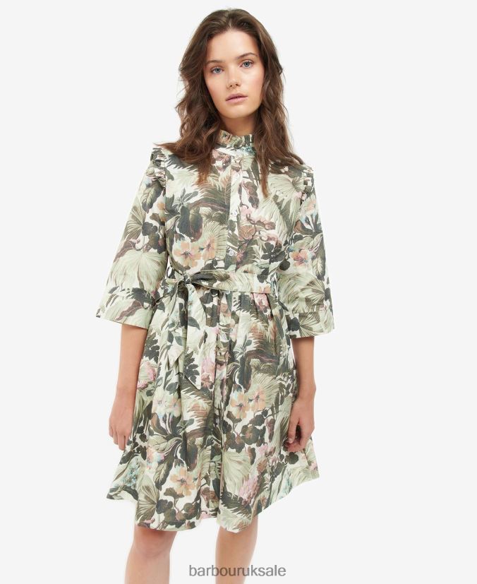 Gransden Dress Barbour x House of Hackney Women R08LB61896 Clothing Limerence/Papyrus