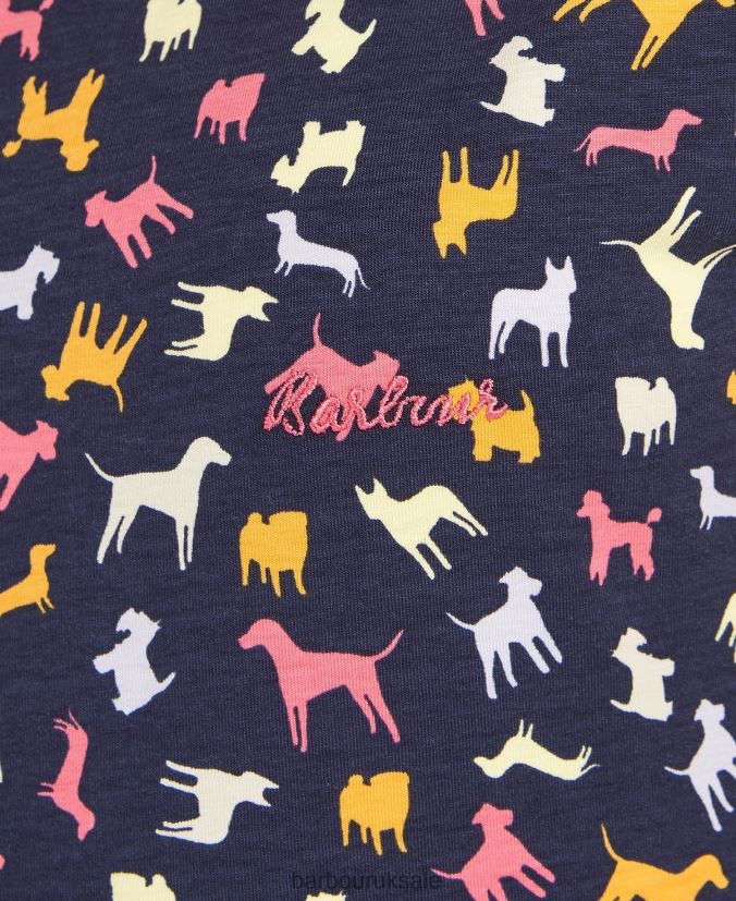Harewood Print Dress Barbour Women R08LB61897 Clothing Navy Story Print