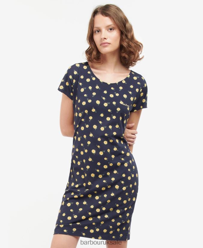 Harewood Print Dress Barbour Women R08LB61905 Clothing Navy Story Print
