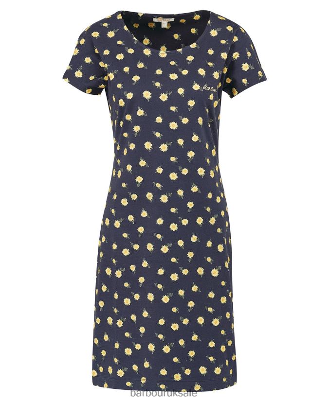 Harewood Print Dress Barbour Women R08LB61905 Clothing Navy Story Print