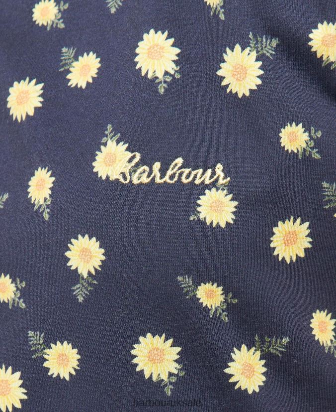 Harewood Print Dress Barbour Women R08LB61905 Clothing Navy Story Print