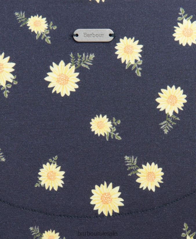 Harewood Print Dress Barbour Women R08LB61905 Clothing Navy Story Print