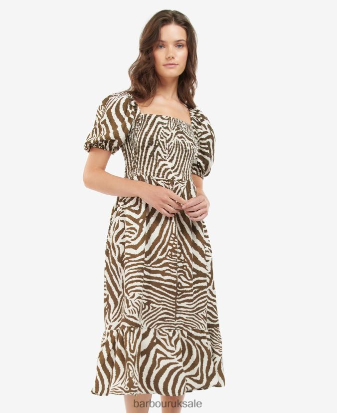 Martello Dress Barbour x House of Hackney Women R08LB61856 Clothing Equus Cocoa
