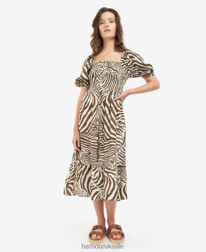 Martello Dress Barbour x House of Hackney Women R08LB61856 Clothing Equus Cocoa