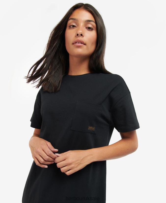 Reign T-Shirt Dress Barbour Women R08LB61855 Clothing Classic Black