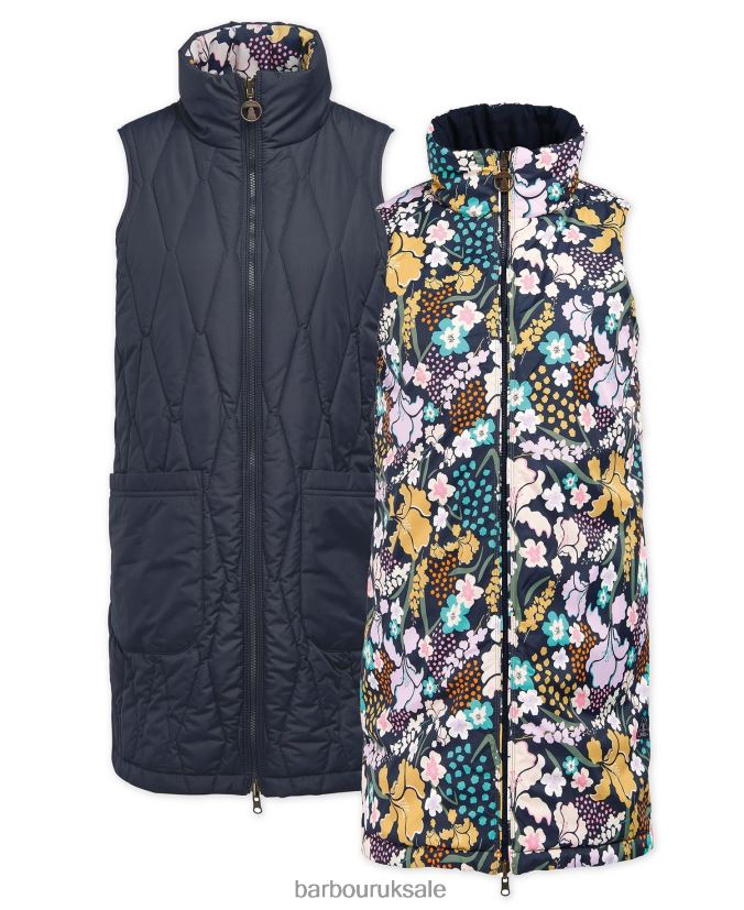 Acanthus Reversible Gilet Barbour Women R08LB61545 Clothing Olivine/BoTanical Wonder Print