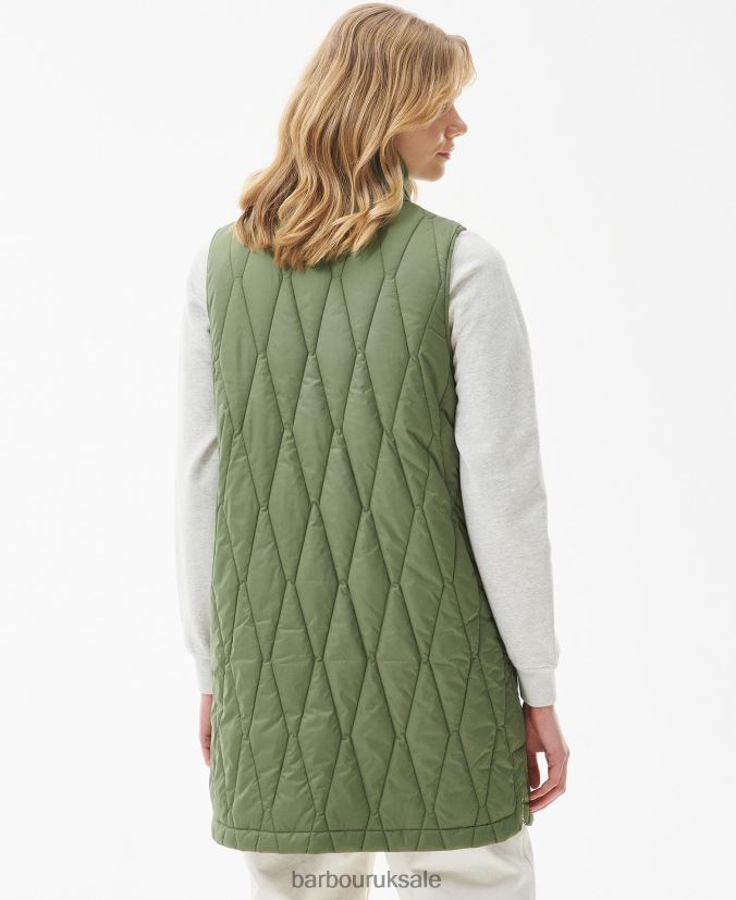 Acanthus Reversible Gilet Barbour Women R08LB61554 Clothing Olivine/BoTanical Wonder Print