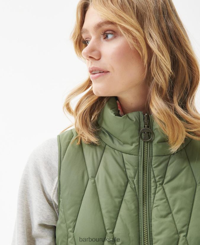 Acanthus Reversible Gilet Barbour Women R08LB61554 Clothing Olivine/BoTanical Wonder Print
