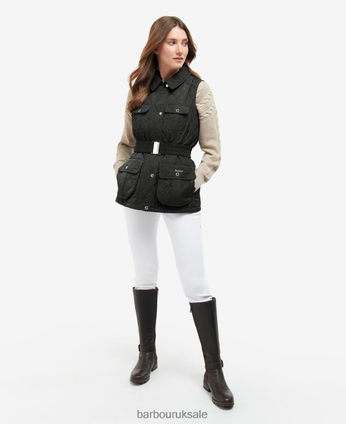 Belted Defence Gilet Barbour Women R08LB61553 Clothing Light Sand/Dress