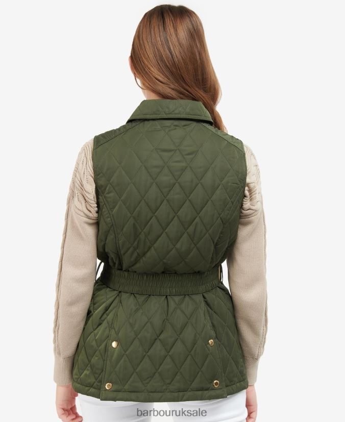 Belted Defence Gilet Barbour Women R08LB61556 Clothing Light Sand/Dress