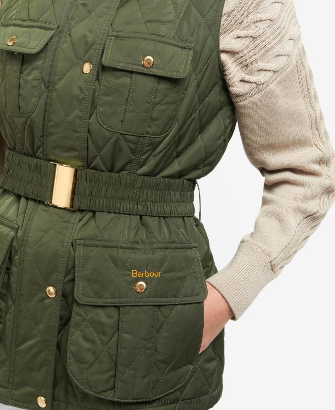 Belted Defence Gilet Barbour Women R08LB61556 Clothing Light Sand/Dress