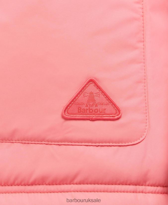 Reversible Apia Gilet Barbour Women R08LB61566 Clothing Olive Tree/Pink Punch