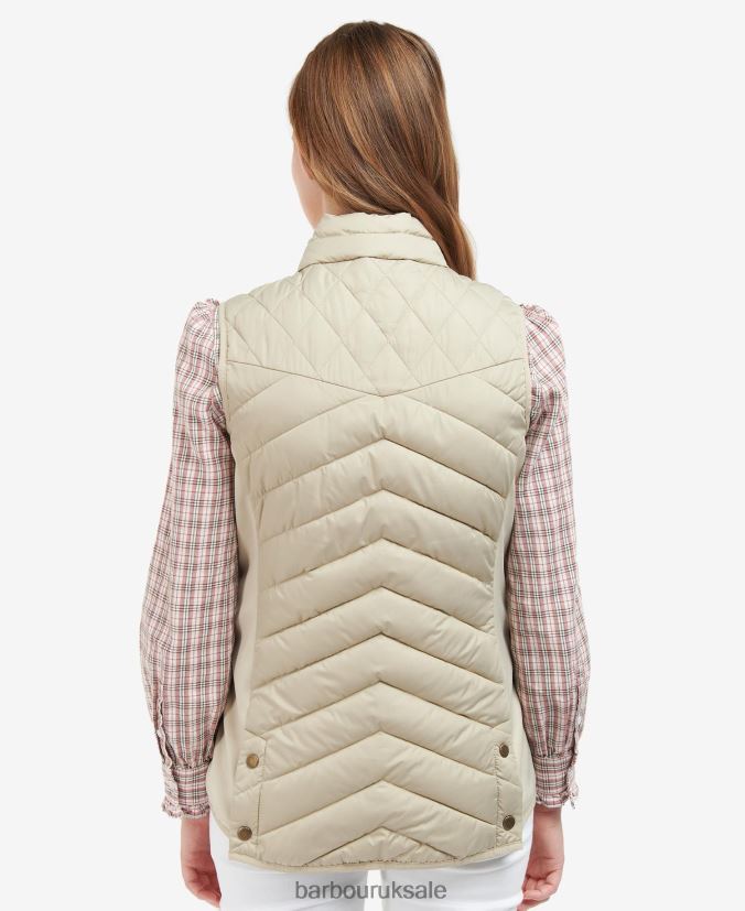 Stretch Cavalry Gilet Barbour Women R08LB61552 Clothing Light Sand/Light Sand Marl