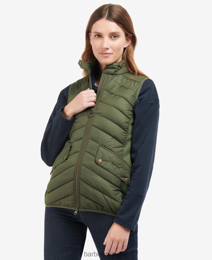 Stretch Cavalry Gilet Barbour Women R08LB61559 Clothing Light Sand/Light Sand Marl