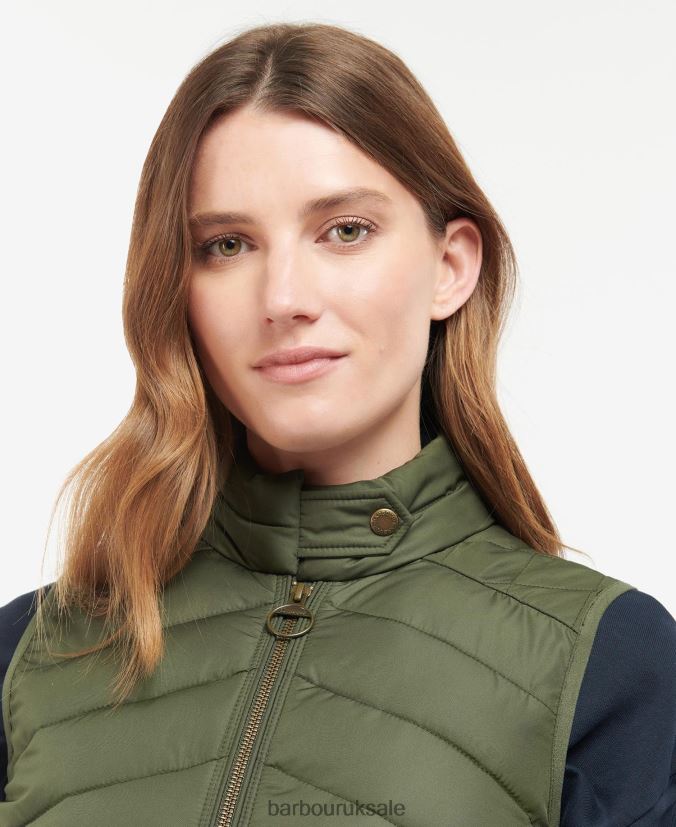 Stretch Cavalry Gilet Barbour Women R08LB61559 Clothing Light Sand/Light Sand Marl