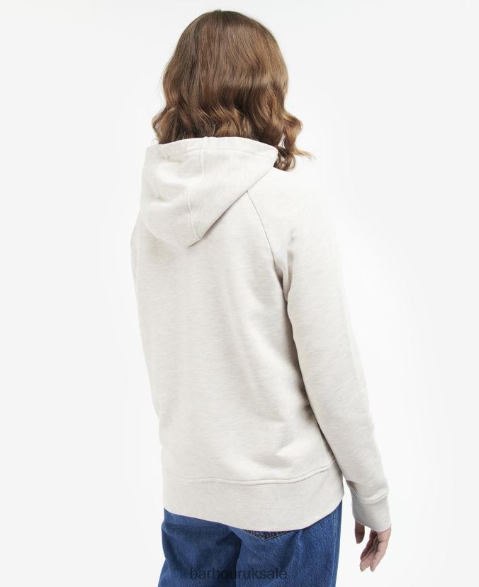 Otterburn Hoodie Barbour Women R08LB62024 Clothing Oatmeal Marl/Pink Punch