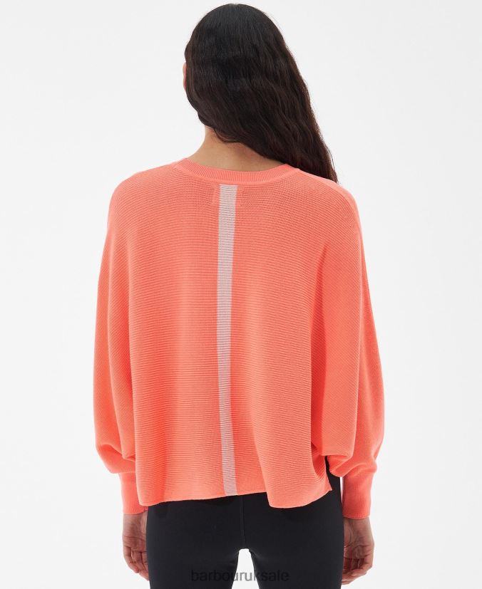Sanderson Jumper Barbour Women R08LB61944 Clothing Atomic Coral