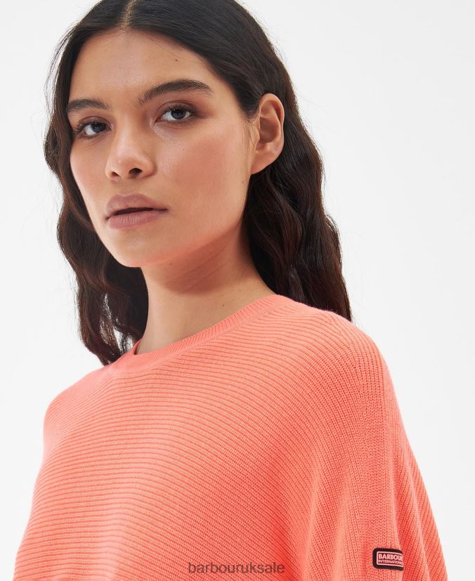 Sanderson Jumper Barbour Women R08LB61944 Clothing Atomic Coral