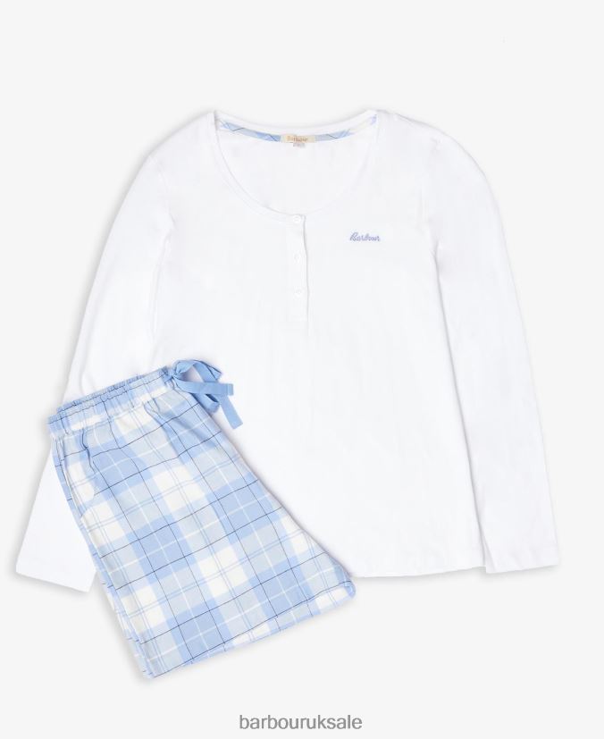 Etta Henley PJ Set Barbour Women R08LB62039 Clothing Lt Grey Marl