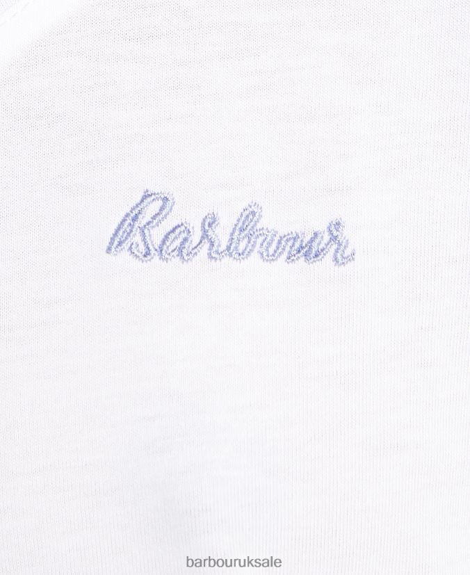 Etta Henley PJ Set Barbour Women R08LB62039 Clothing Lt Grey Marl