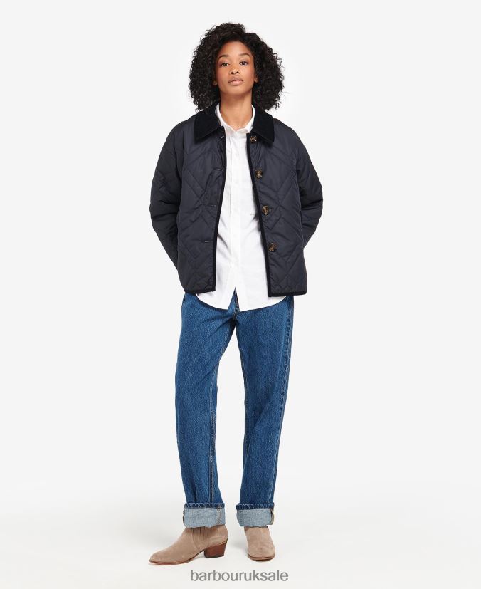 Barrhead Quilted Shacket Barbour Women R08LB61425 Clothing Dark Navy/Ancient Poplar