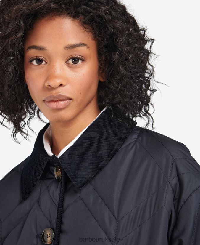 Barrhead Quilted Shacket Barbour Women R08LB61425 Clothing Dark Navy/Ancient Poplar