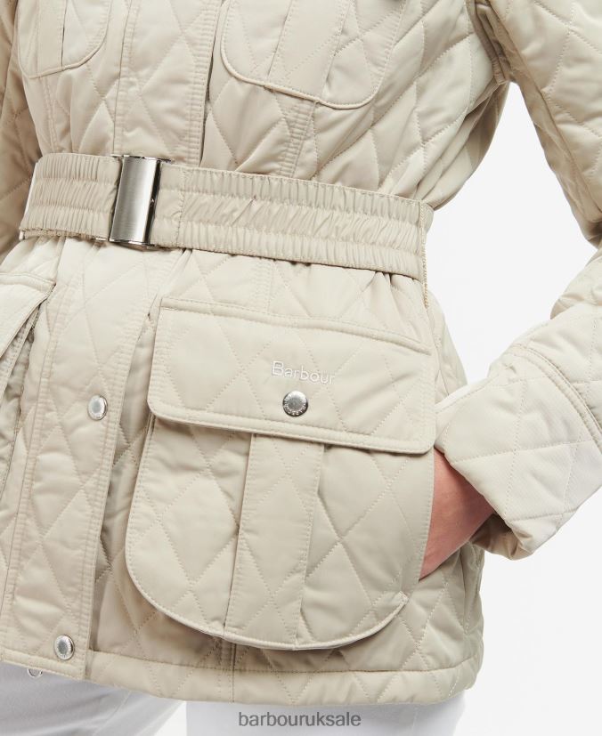 Belted Defence Quilted Jacket Barbour Women R08LB61478 Clothing Olive/Ancient