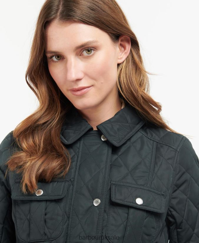 Belted Defence Quilted Jacket Barbour Women R08LB61488 Clothing Olive/Ancient