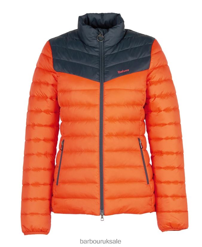 Blencarn Quilted Jacket Barbour Women R08LB61459 Clothing Fire/Dark Navy/Dress
