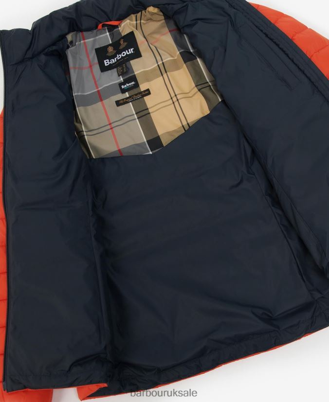 Blencarn Quilted Jacket Barbour Women R08LB61459 Clothing Fire/Dark Navy/Dress