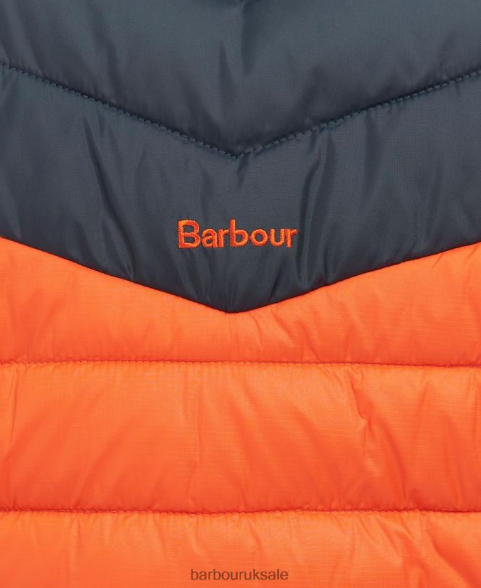 Blencarn Quilted Jacket Barbour Women R08LB61459 Clothing Fire/Dark Navy/Dress