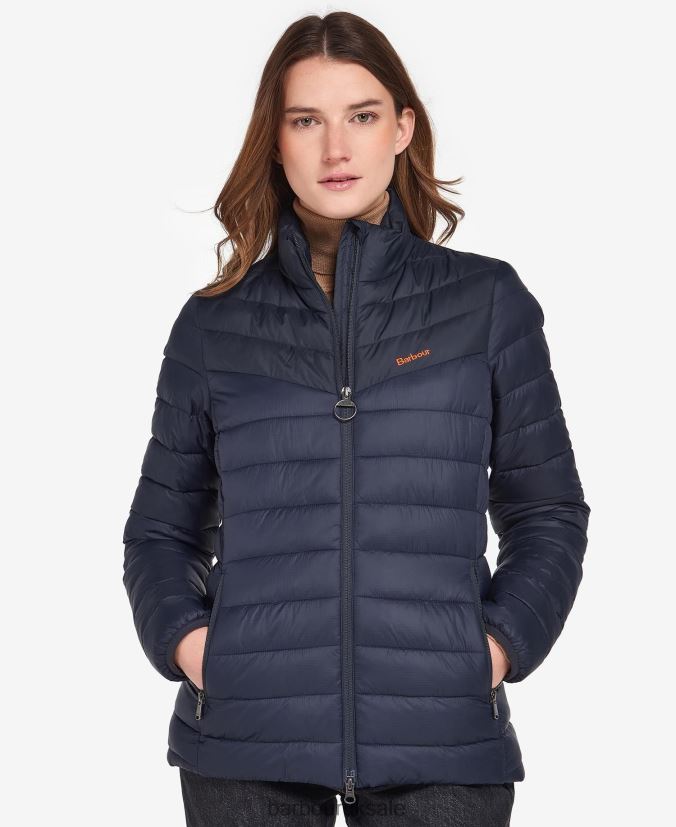 Blencarn Quilted Jacket Barbour Women R08LB61499 Clothing Fire/Dark Navy/Dress