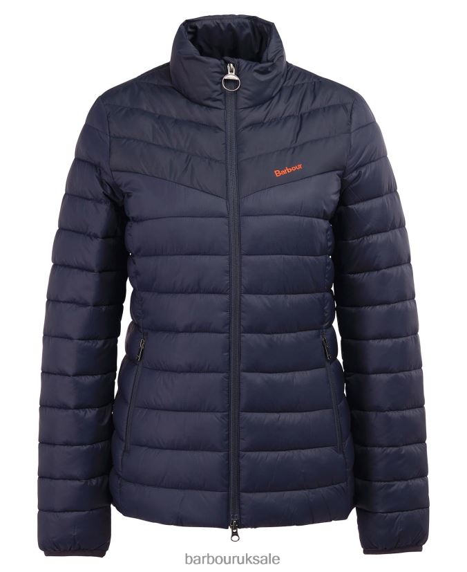 Blencarn Quilted Jacket Barbour Women R08LB61499 Clothing Fire/Dark Navy/Dress