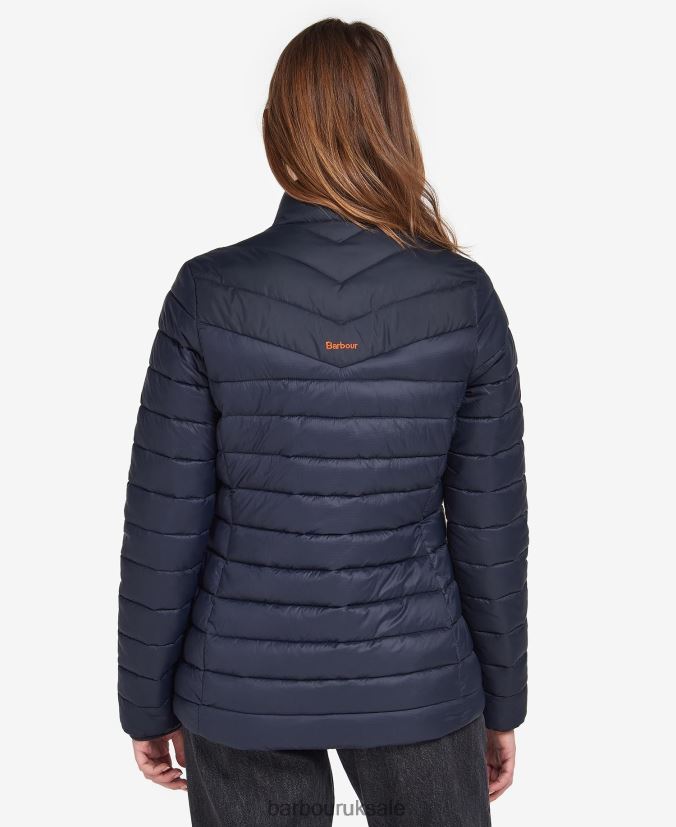 Blencarn Quilted Jacket Barbour Women R08LB61499 Clothing Fire/Dark Navy/Dress