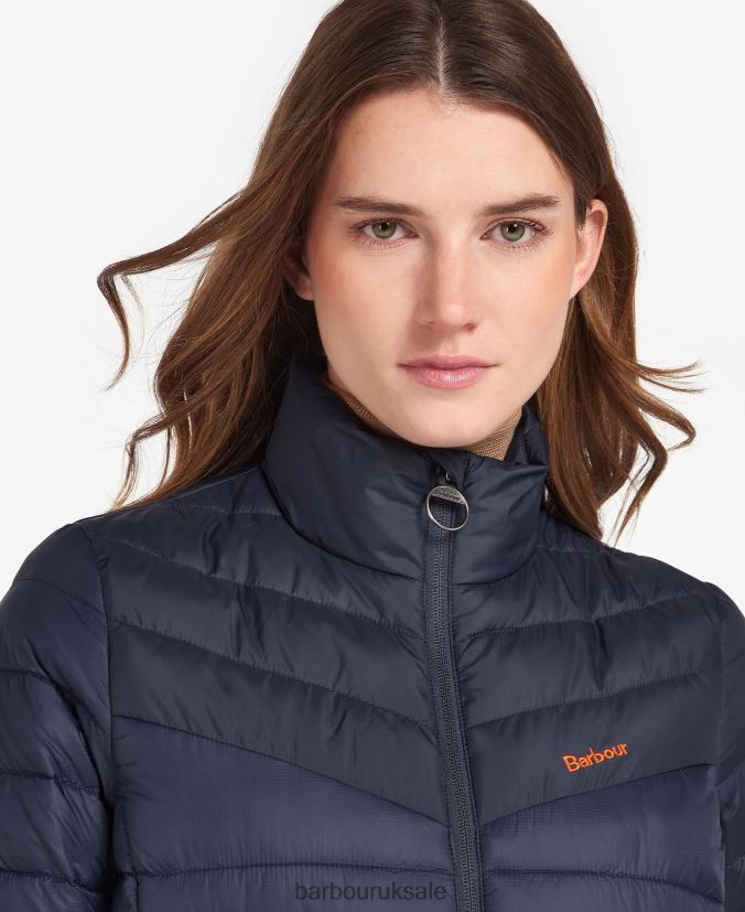 Blencarn Quilted Jacket Barbour Women R08LB61499 Clothing Fire/Dark Navy/Dress