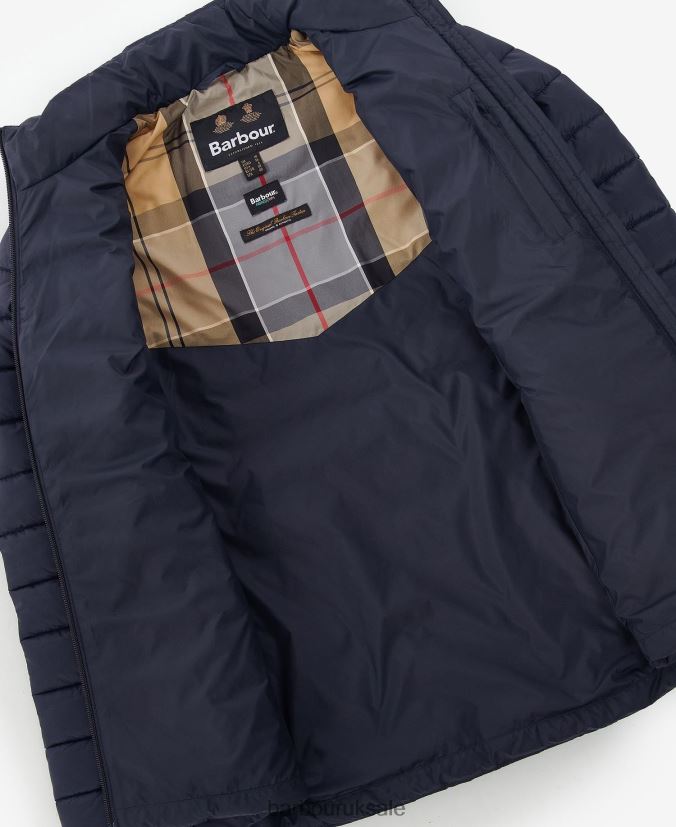 Blencarn Quilted Jacket Barbour Women R08LB61499 Clothing Fire/Dark Navy/Dress