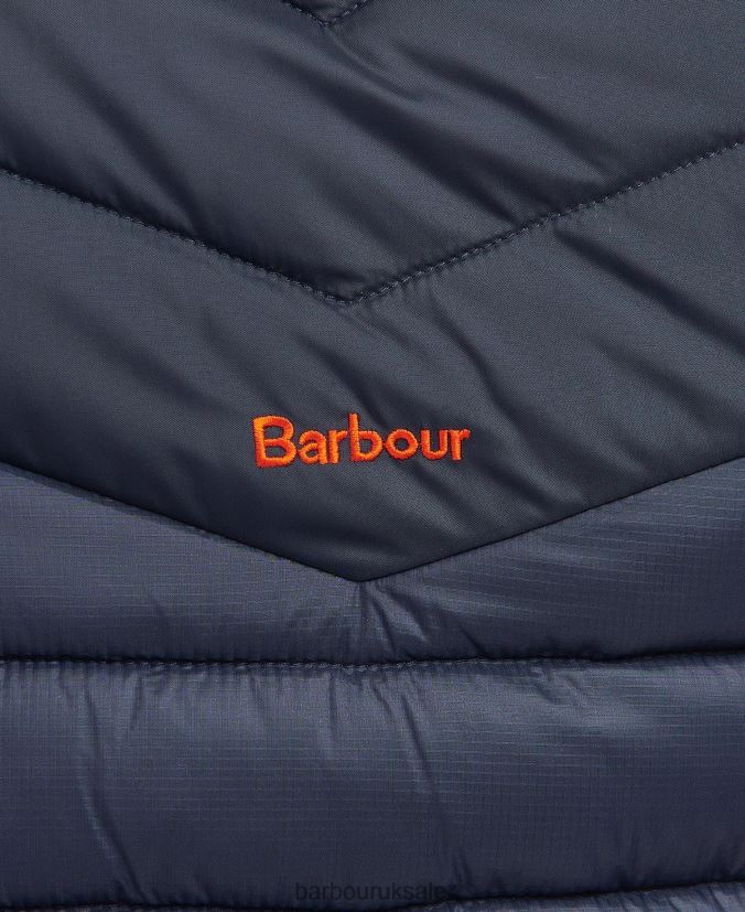 Blencarn Quilted Jacket Barbour Women R08LB61499 Clothing Fire/Dark Navy/Dress