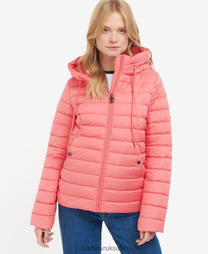 Coraline Quilted Jacket Barbour Women R08LB61427 Clothing Pink Punch