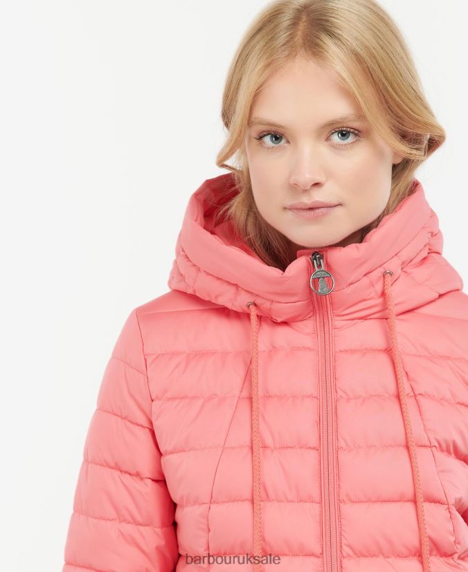 Coraline Quilted Jacket Barbour Women R08LB61427 Clothing Pink Punch