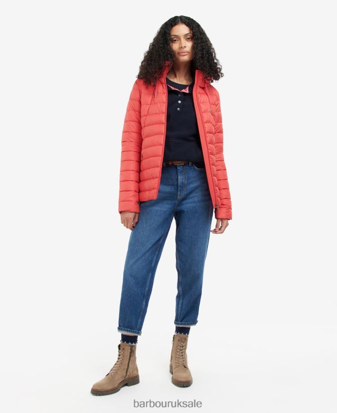 Coraline Quilted Jacket Barbour Women R08LB61472 Clothing Pink Punch