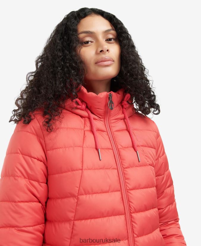 Coraline Quilted Jacket Barbour Women R08LB61472 Clothing Pink Punch