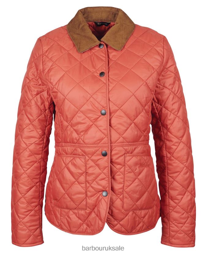 Deveron Quilted Jacket Barbour Women R08LB61444 Clothing Navy/Pale Pink
