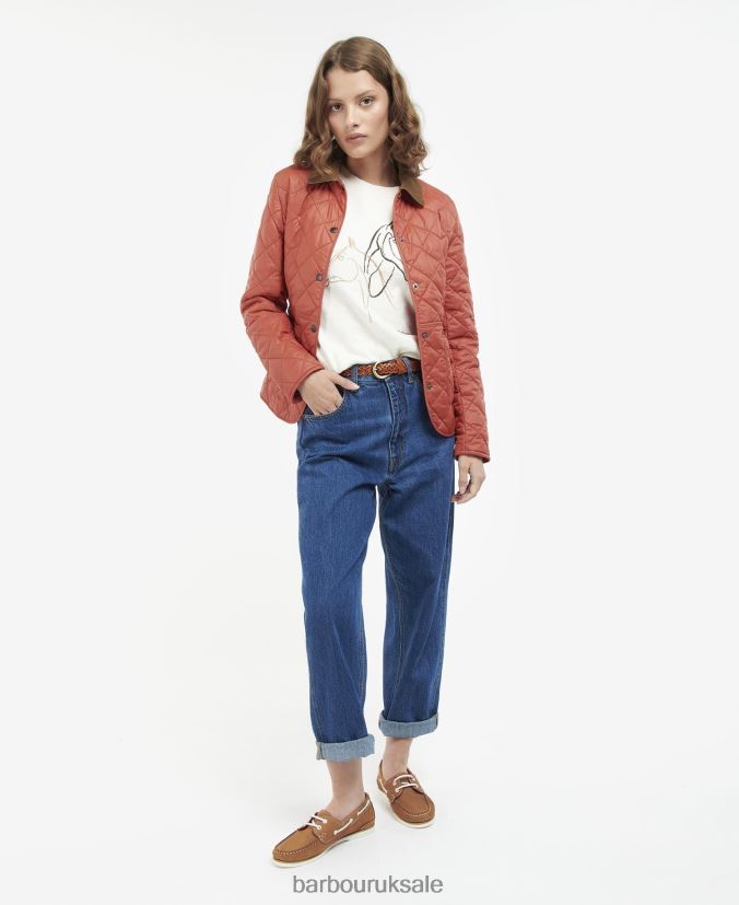 Deveron Quilted Jacket Barbour Women R08LB61444 Clothing Navy/Pale Pink