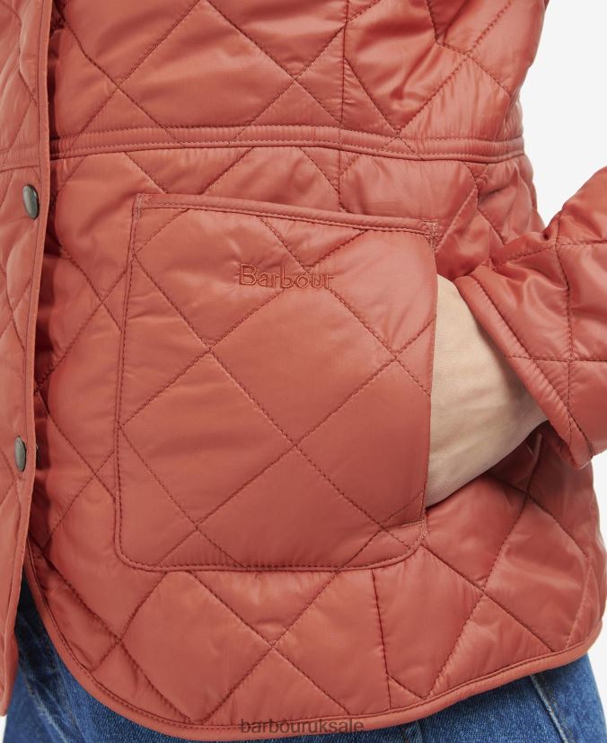 Deveron Quilted Jacket Barbour Women R08LB61444 Clothing Navy/Pale Pink