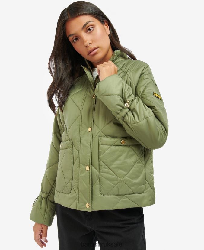 Falkenberg Quilted Jacket Barbour Women R08LB61447 Clothing Midnight Green/Midnight Green Check